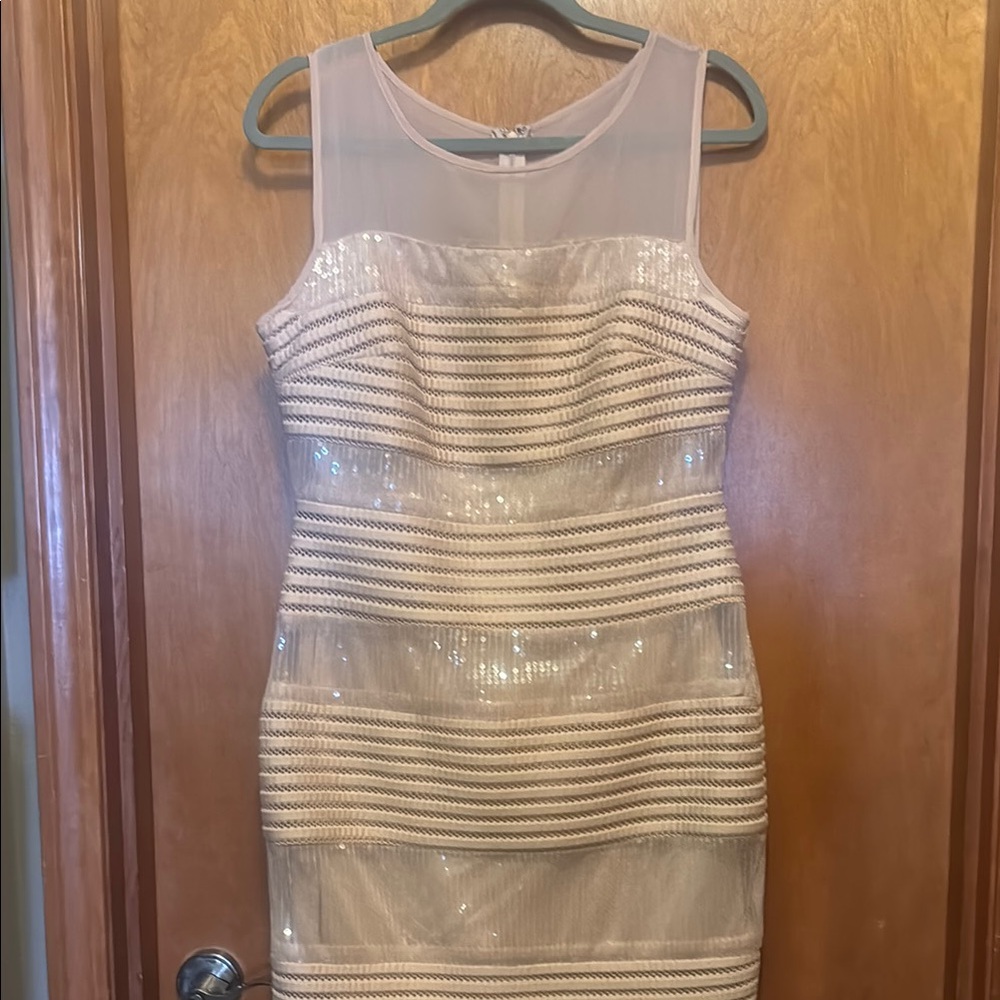 Signature by Sangria Pink Sleeveless Sheath Mini Dress